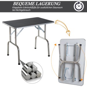 PawHut Trimmtisch, klappbar, höhenverstellbar. Ideal für die Hundefellpflege.