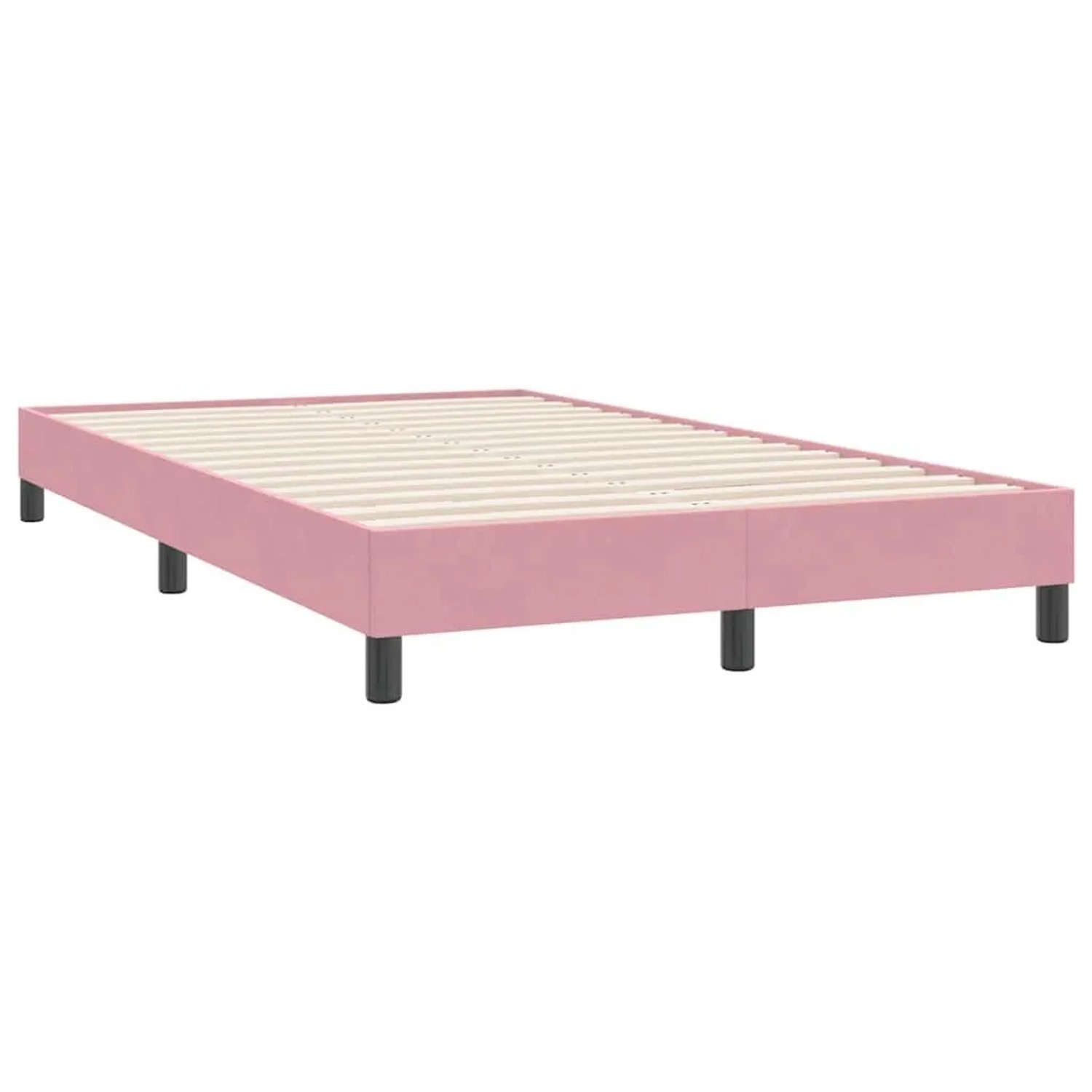 vidaXL Bettgestell Ohne Matratze Rosa 120x220 cm Samt 4101402 günstig online kaufen