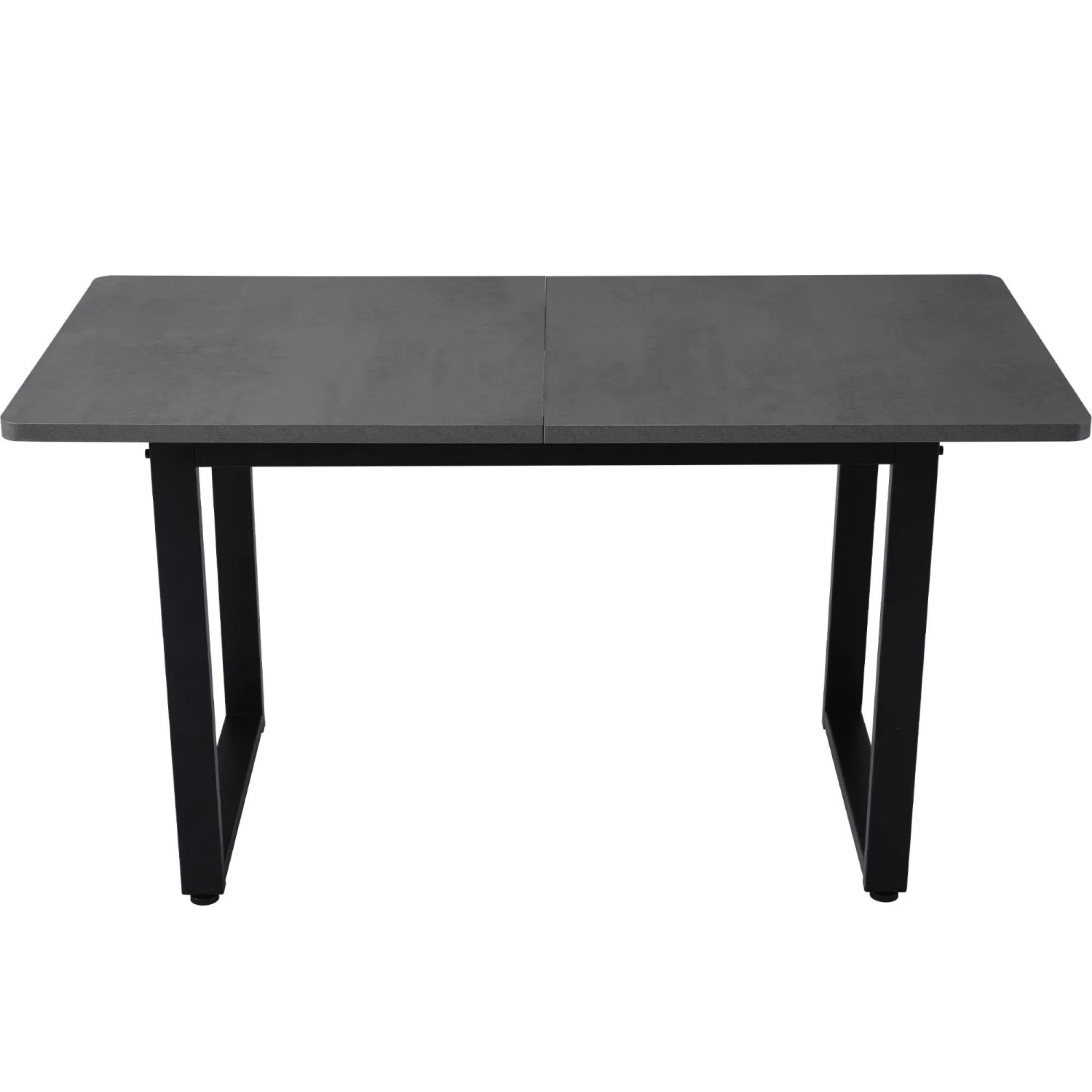 okwish Esstisch Rechteckig Kaffee-Freizeittisch im Industriestil 140 × 70 cm Grau