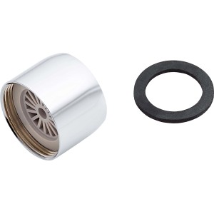 Verchromte Mischdüse M22 für Niederdruckarmatur mit Dichtung.