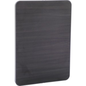 Zusammengeklappter, grauer Campingtisch Bowhill aus Aluminium mit HPL-Tischplatte.