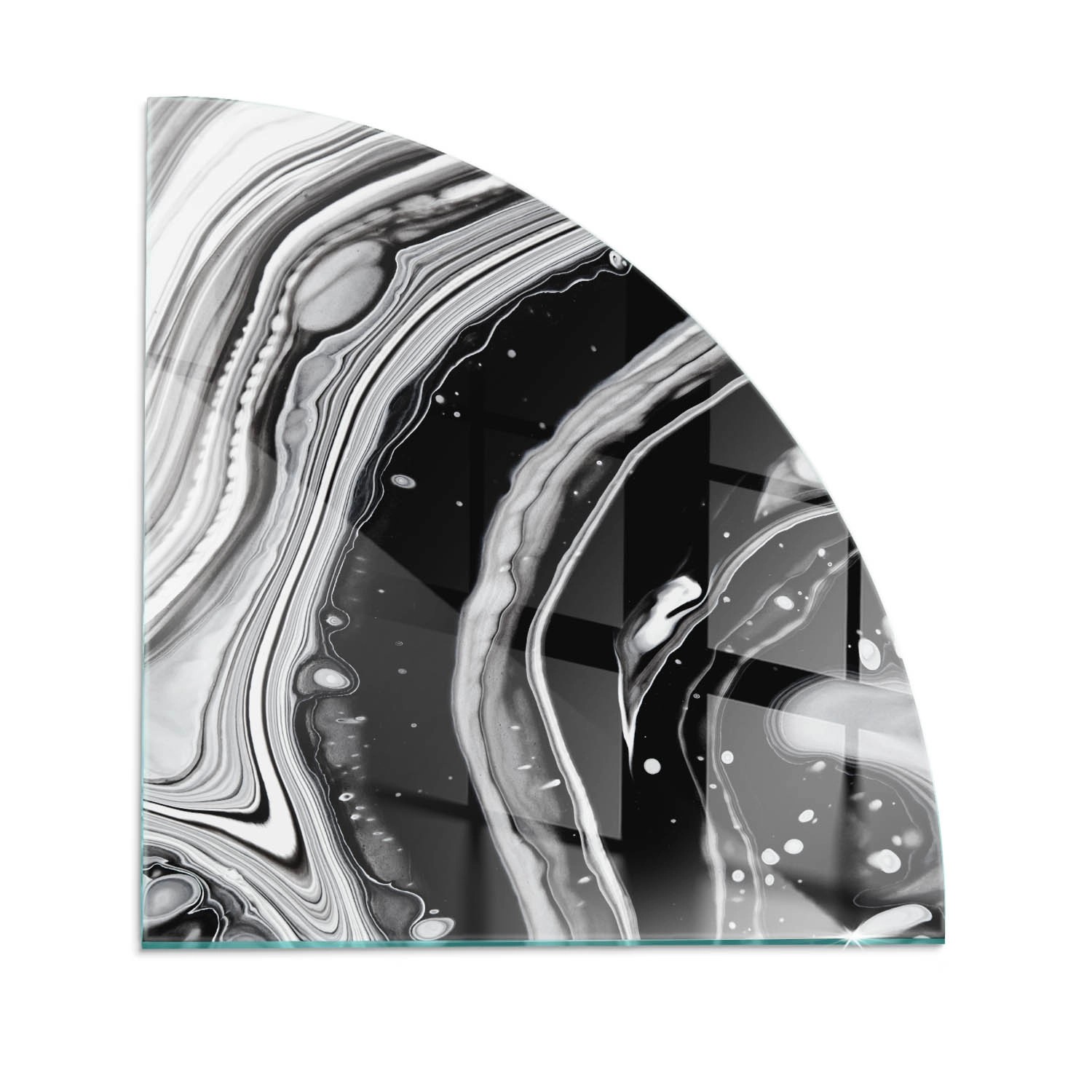 Tulup Glasplatte für Kamin Abstrakte Wellen und Linien Kamin Glasplatte Qua günstig online kaufen