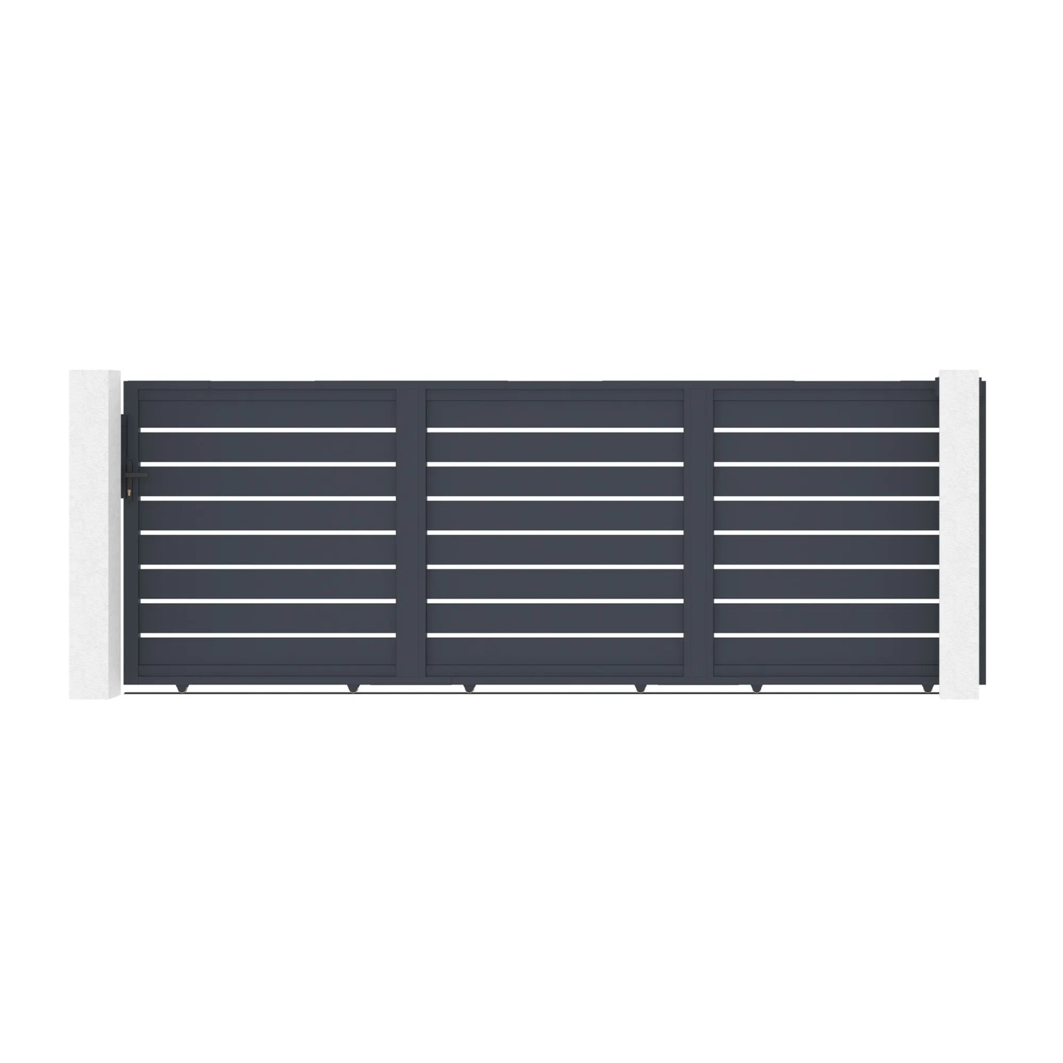 Casanoov Schiebetor 4 5 M Vogel H 160 Cm Aluminium & 2 Pfosten & Ranger C300 Motor