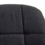 Detailaufnahme: Dunkelgrauer MCW Esszimmerstuhl A60 II mit Stoffbezug und Ziernähten.