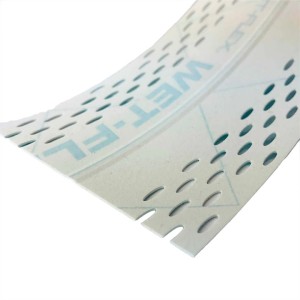 Graues Strait-Flex Wet-Flex 100 Kantenprofil aus Papier, Rolle mit 30,5m Länge.