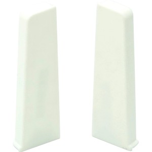 Weiße Endkappen SLK Cubica 60 für Kabelkanäle, 2er-Set, Zubehör für Laminat & Parkett.