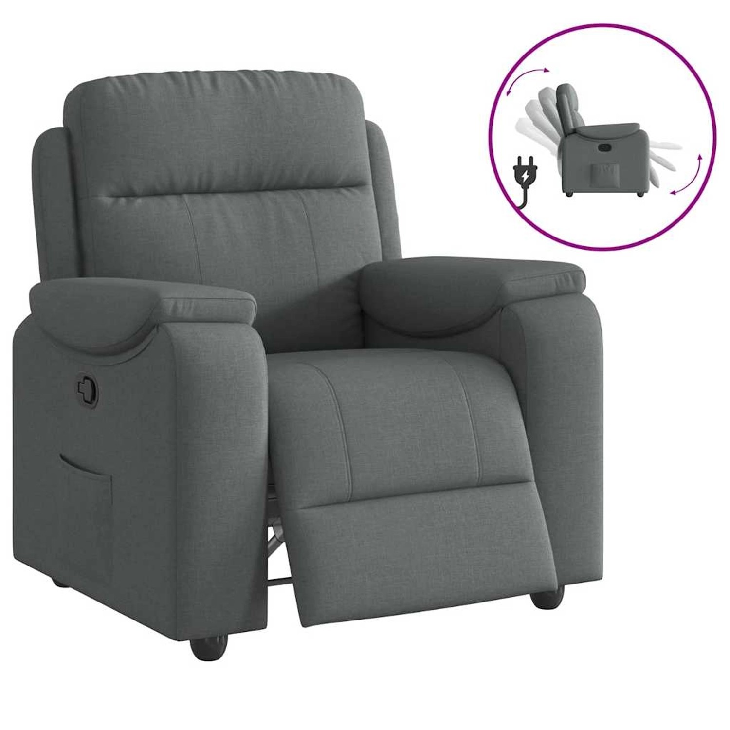 vidaXL Relaxsessel Stoff Dunkelgrau 3303546 günstig online kaufen