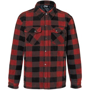 Kübler Thermohemd in Mittelrot/Schwarz (Gr. 3XL) mit Karomuster, ideal für Arbeitskleidung.