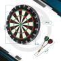 Sportisfaction Dartscheibe Set, 45 cm Sisal Dartboard mit 6 Pfeilen und Anspitzer für Spiel & Spaß.