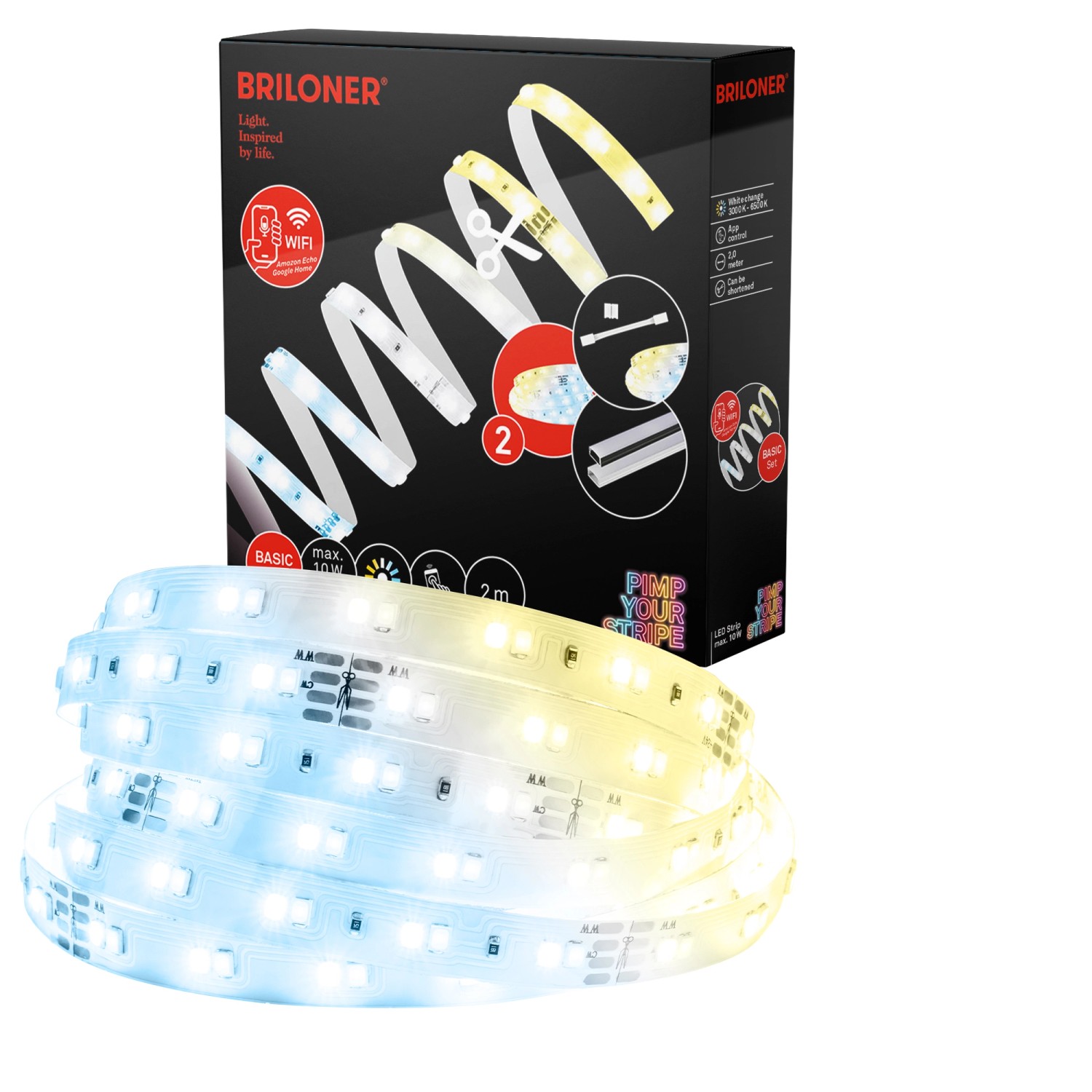 Thumbnail - Briloner Pimp your Stripe LED-Band Starter-Set Smart CCT-Funktion 2 m