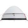 Weißes Furnicato Kuppelzelt für 4 Personen mit schwarzem Boden. Verdunkelnde Zeltplane, Glasfaserstangen. Ideal für Camping.