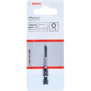 Bosch Impact Control Schrauberbit T15, 50mm, für hohe Beanspruchung.