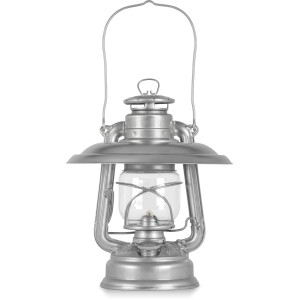 Feuerhand Sturmlaterne Baby Special Zink mit Reflektorschirm für Lichtlenkung und Blendschutz.