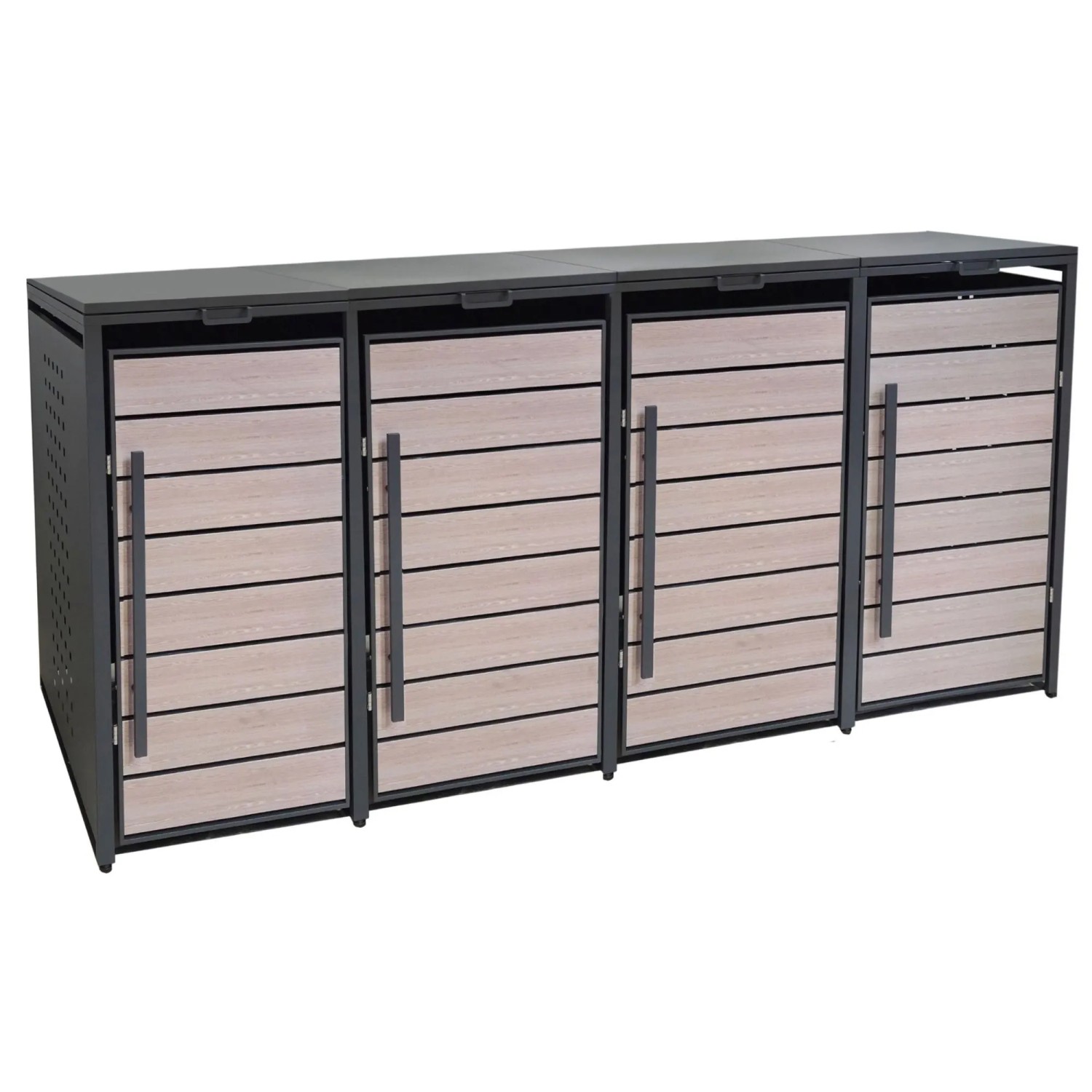 osoltus BoxyWood4 Mülltonnenbox Inkl Gasdruckfedern B 260cm H 118 Cm Anthrazit