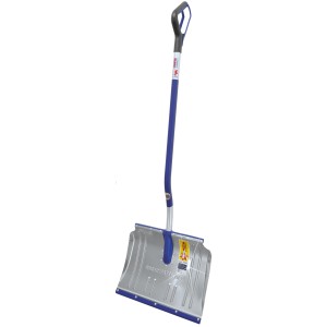 SONNECK SNOWMASTER ALU 2000 Schneeschieber aus Aluminium mit blauem Griff und Flüsterkante.