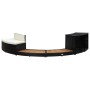 vidaXL Whirlpool-Umrandung Schwarz Poly Rattan & Massivholz Akazie 310092