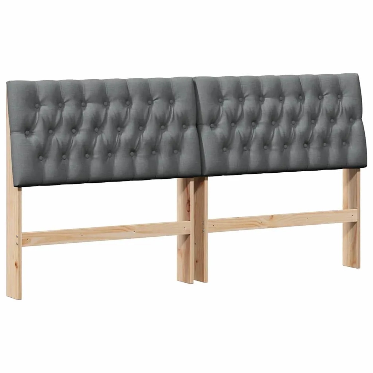 vidaXL Gepolstertes Kopfteil Dunkelgrau 180 cm Massives Kiefernholz 879325