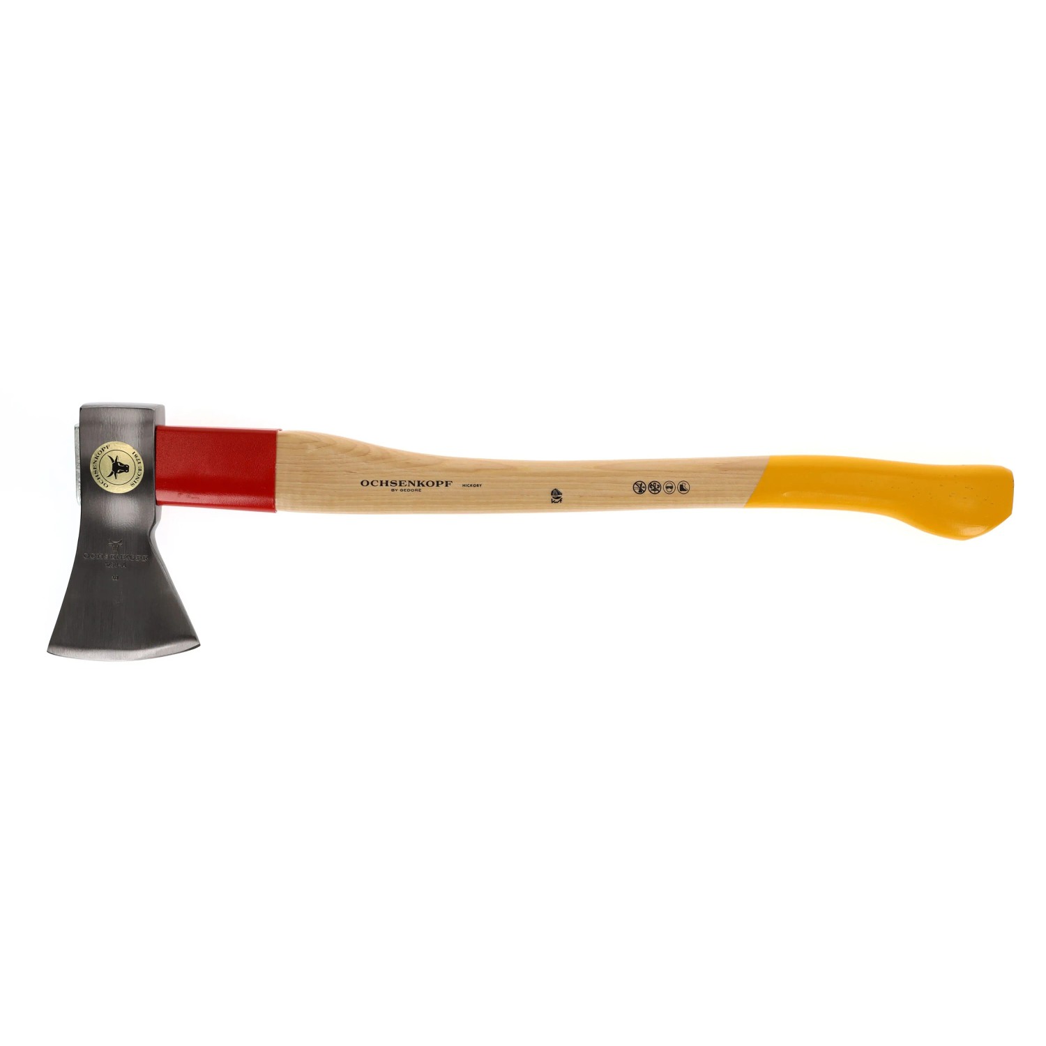 Ochsenkopf Forstaxt Universal Gold, 1,25 kg, mit Rotband-Plus Stielbefestigung und Hickory-Stiel.