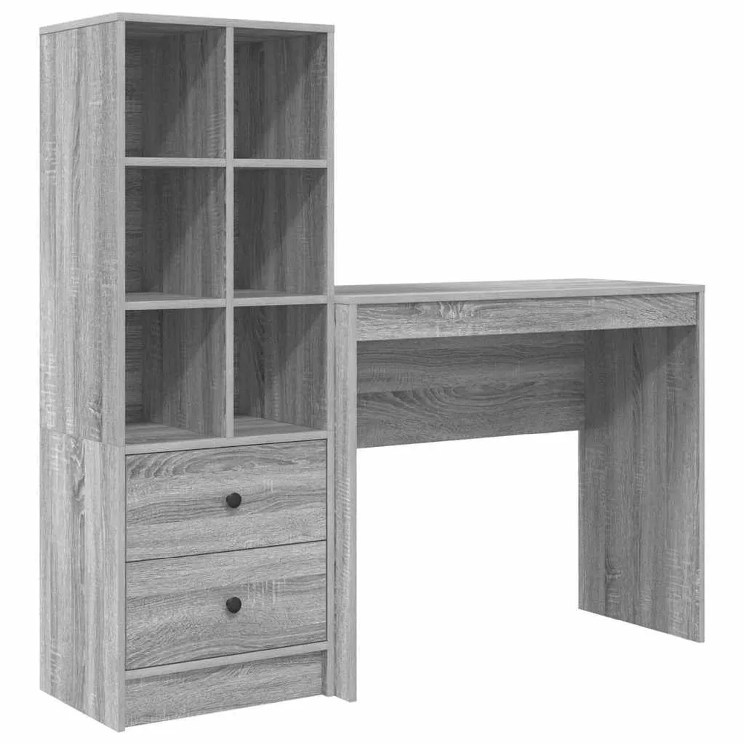 vidaXL Schreibtisch mit Schubladen 2-Tlg Graues Sonoma 3337326 günstig online kaufen