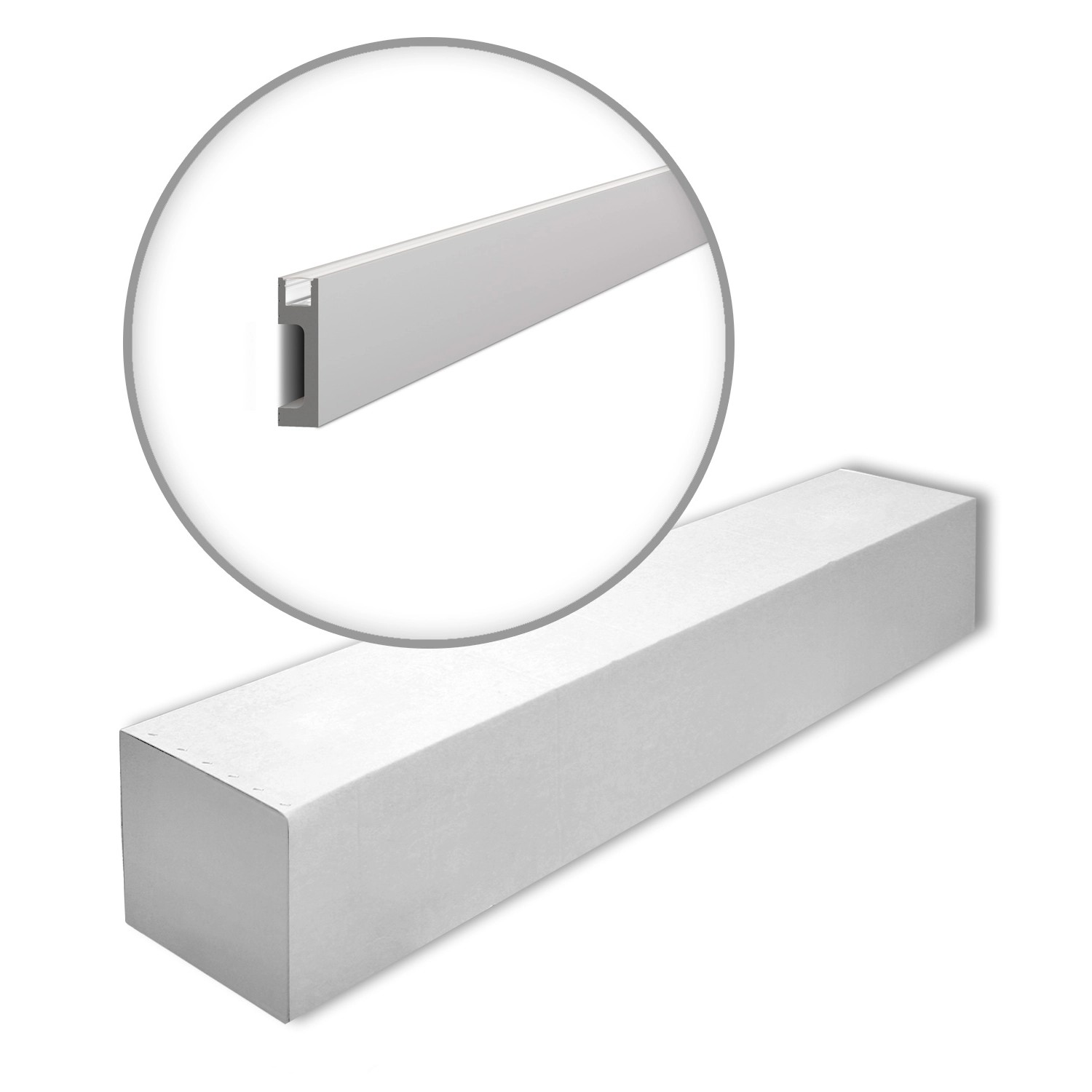 NOEL & MARQUET NMC IL10-Box WALLSTYL Sockelleisten 1 Karton Set mit 14 Stuckleisten 28 m Grau