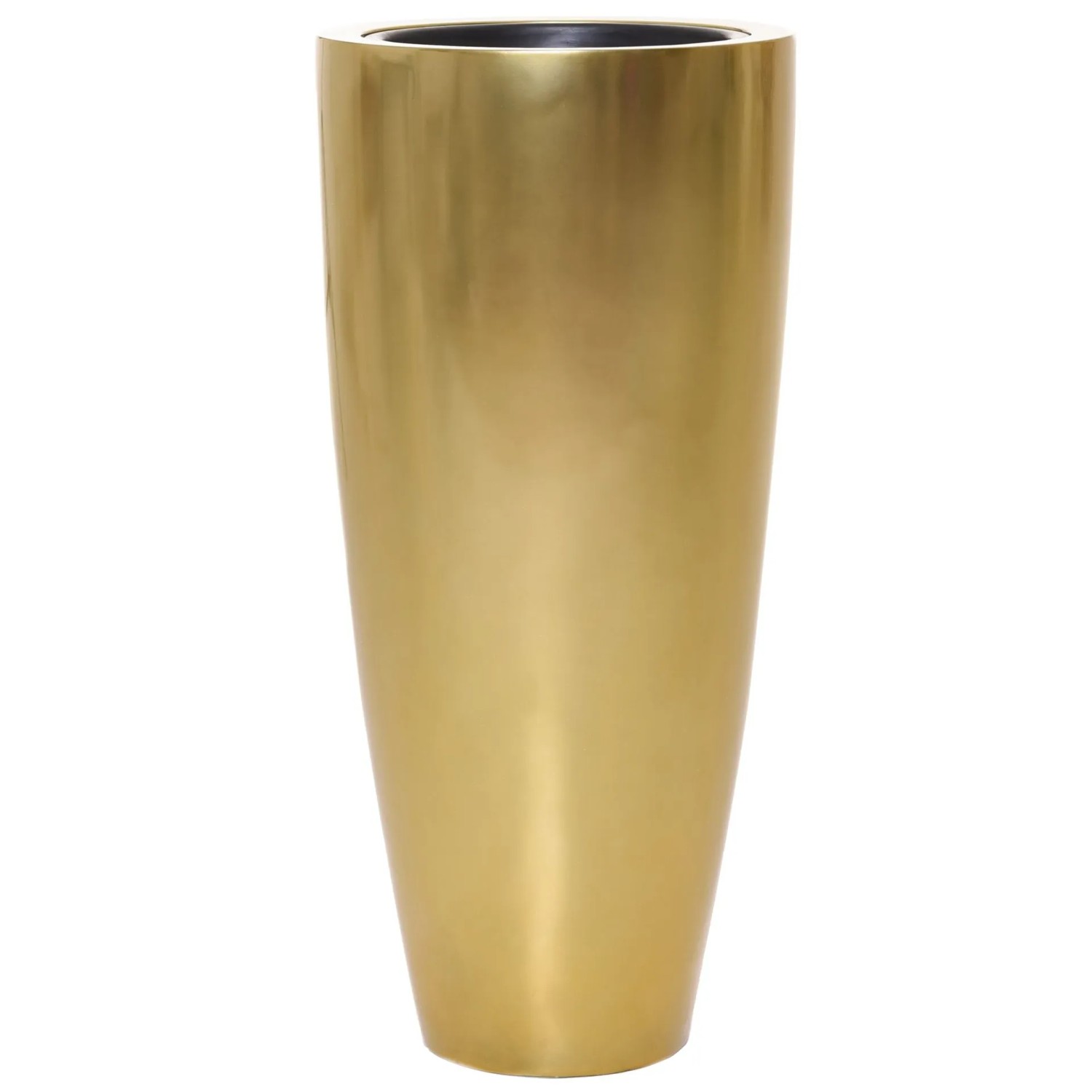 Vivanno Pflanzkübel City 37 cm x 37 cm x 80 cm Goldmetallic