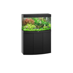 Schwarzes Juwel Vision 180 LED Aquarium-Kombination mit gebogener Scheibe und Unterschrank, 180 Liter.