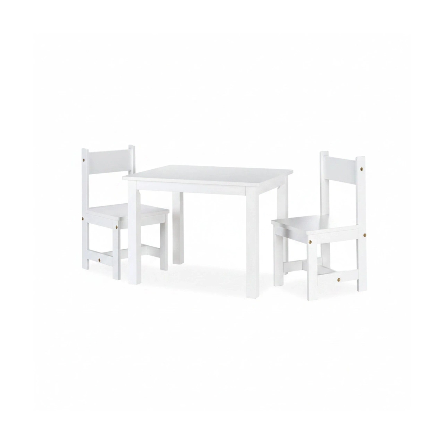 Relaxdays Kindersitzgruppe MDF Weiß mit 2 Stühlen 45,5 cm x 59 cm x 47 cm 6 kg