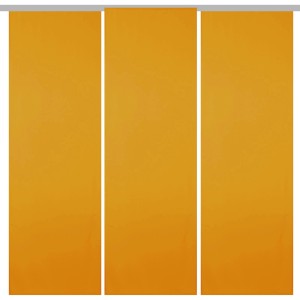 Bestgoodies Flächenvorhang Ellen, 3er-Pack, hellorange, für Fenster, Raumteiler, Regale.