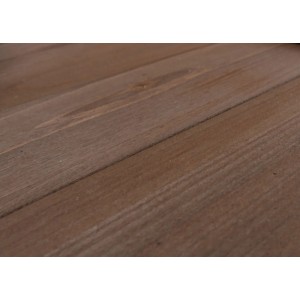 Detailaufnahme: Braunes Holz des PROREGAL Hochbeets/Blumenkastens.