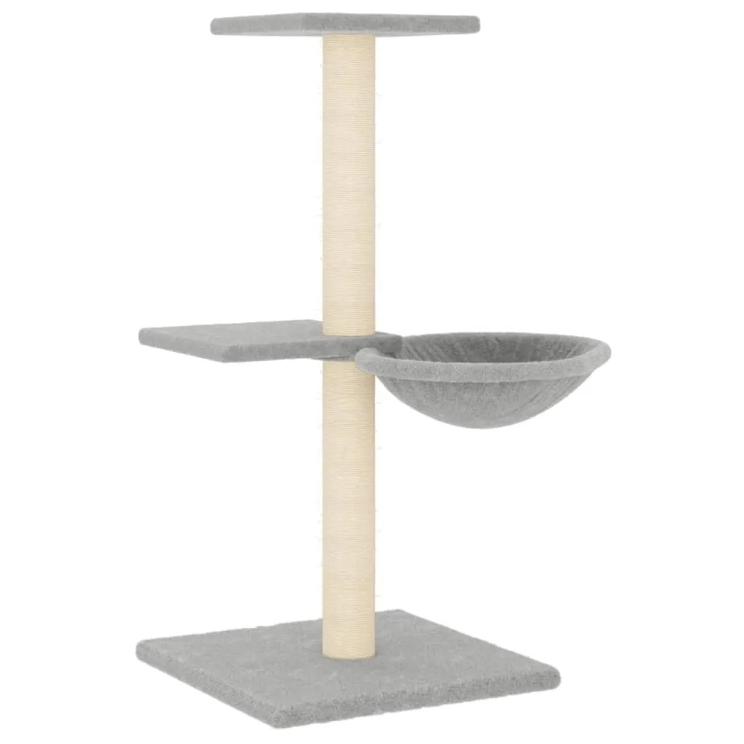 vidaXL Kratzbaum mit Sisal-KratzSäulen Hellgrau 72 cm