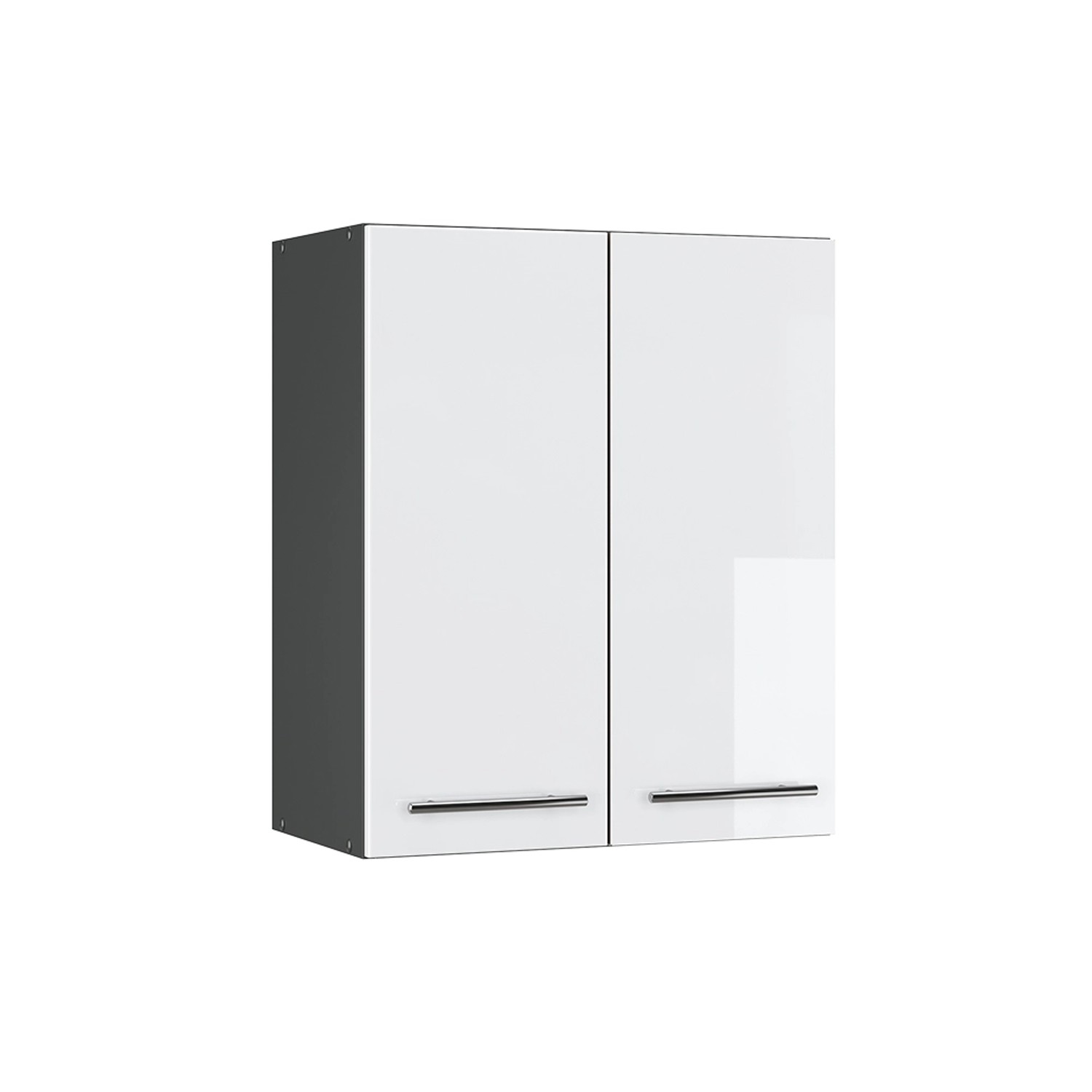 Vicco Hängeschrank Fame-Line Hängender Küchenschrank Weiß Hochglanz/Anthrazit 60 cm