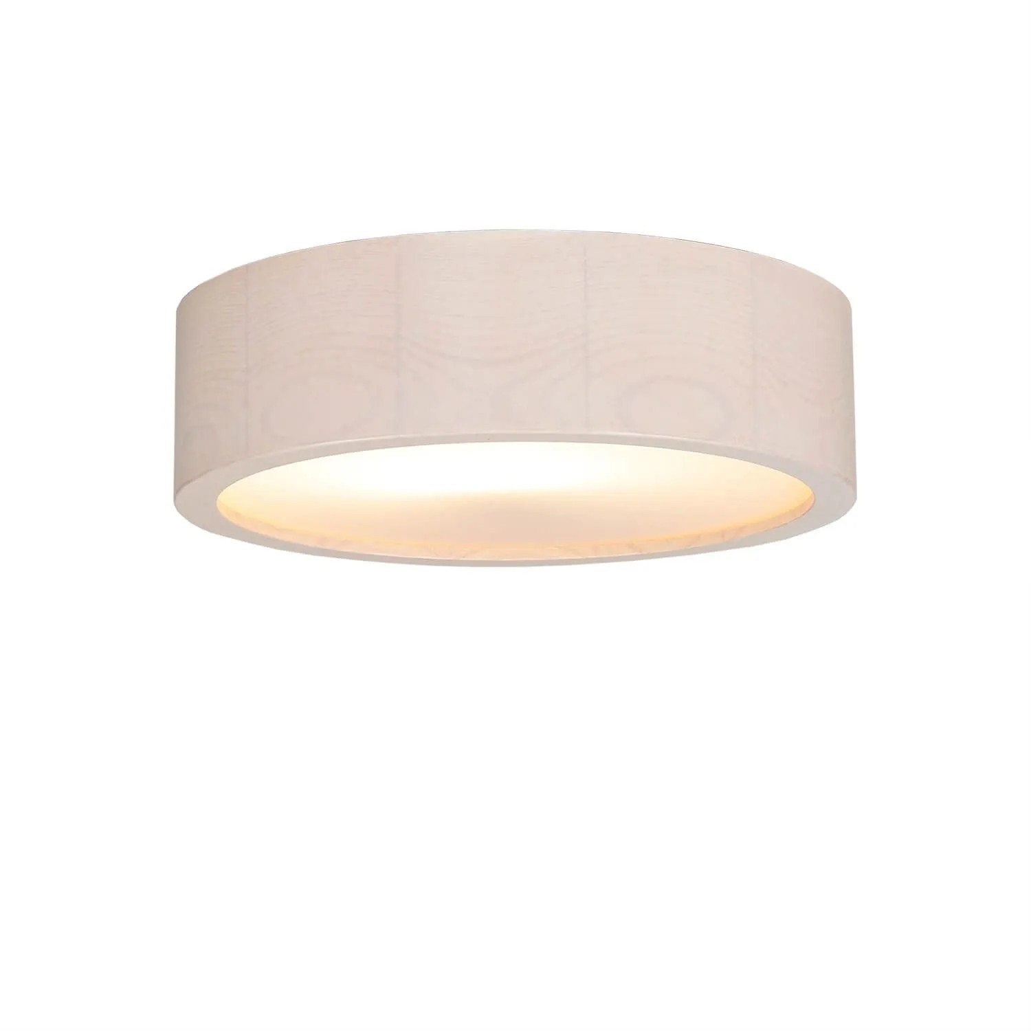 Licht-Erlebnisse Deckenlampe Glas Holz E27 Rund Ø 27 cm Geweißt