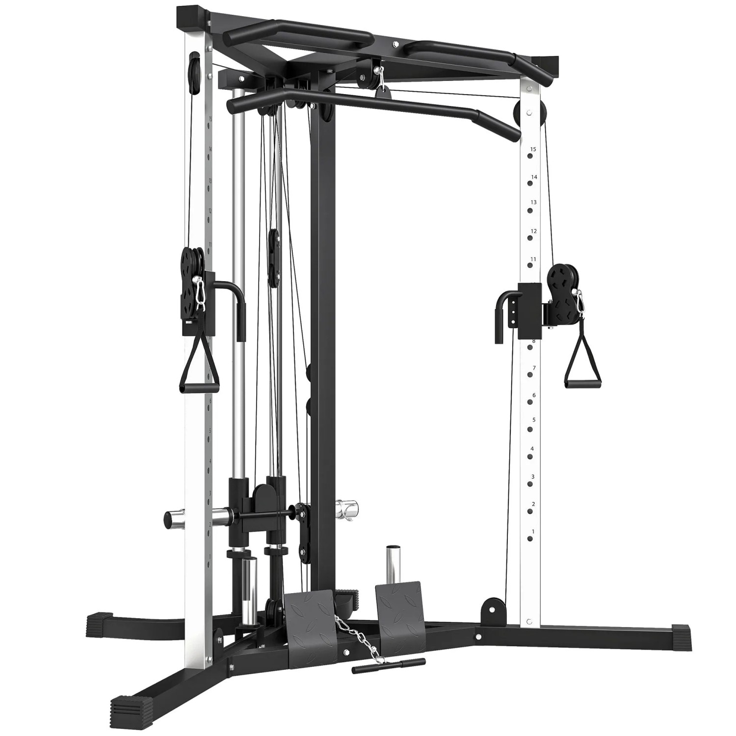 SPORTNOW Kraftstation Stahl 170L x 139B x 200H cm Schwarz