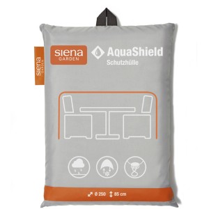 Siena Garden Schutzhülle für Sitzgruppen, AquaShield, hellgrau, Ø 250x85 cm, atmungsaktiv.