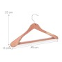 Anzugbügel aus Zedernholz Natur mit rutschfester Hosenstange und breiten Schultern. 45 cm breit für Anzüge, Jacken.