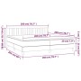 vidaXL Boxspringbett Creme 200x200 cm mit Matratze und Kopfteil, Stoffbett
