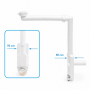 Weißer Lira SPA Raumsparsiphon Extra Slim für Waschtische, mit Reinigungsöffnung und Maßen 70/40mm. Ideal für Unterschränke.
