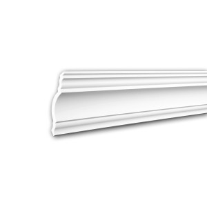 Weiße PROFHOME Eckleiste aus Polyurethan, 200 cm lang, für Decken und Wände.