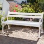 Weiße Blome-Tillmann Gartenbank Linderhof, 3-Sitzer, klassisches Design für den Garten.