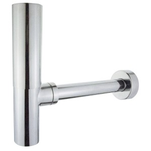 Sturotec Design Röhrensiphon, 1 1/4 Zoll, Chrom, mit Geruchverschluss.