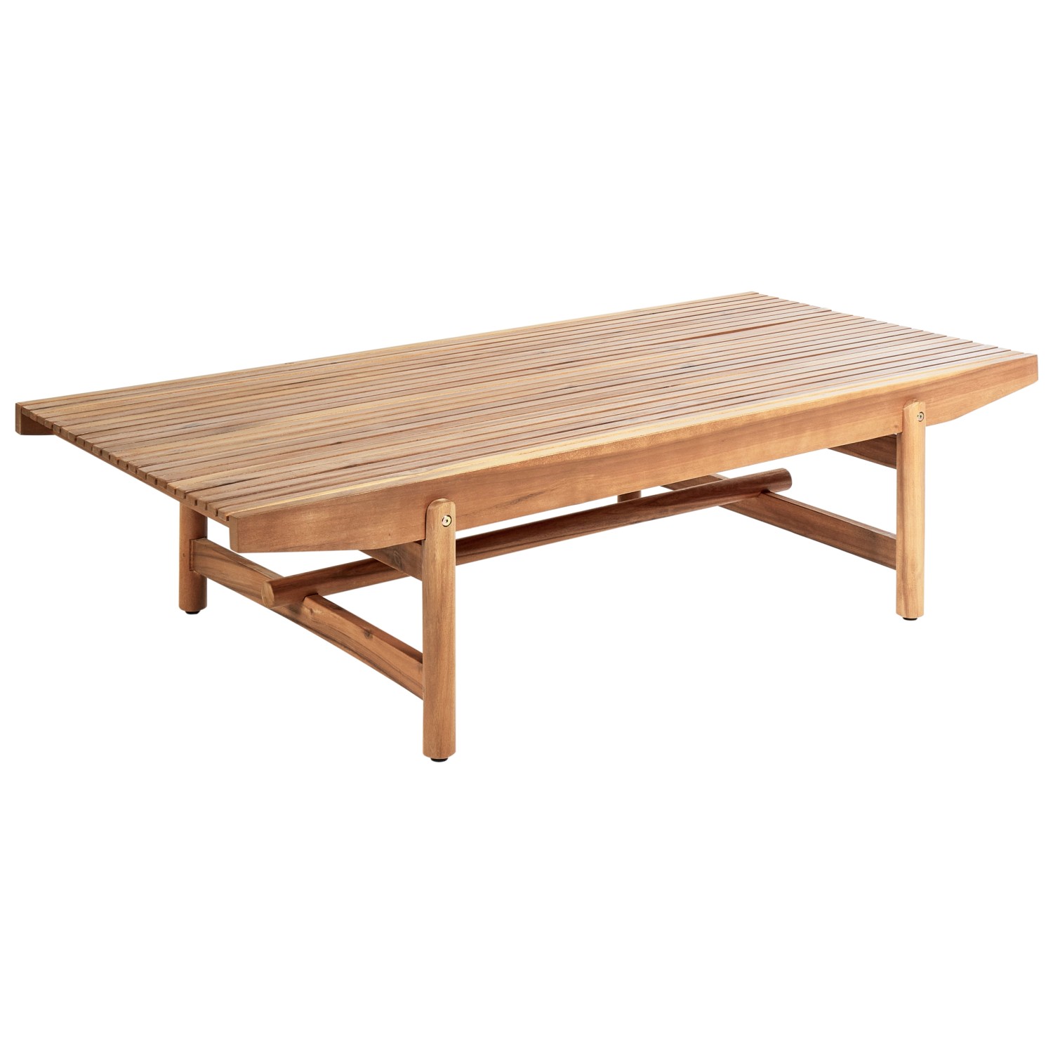 Beliani Gartentisch GIAVENO Heller Holzfarbton 145x79x38 günstig online kaufen