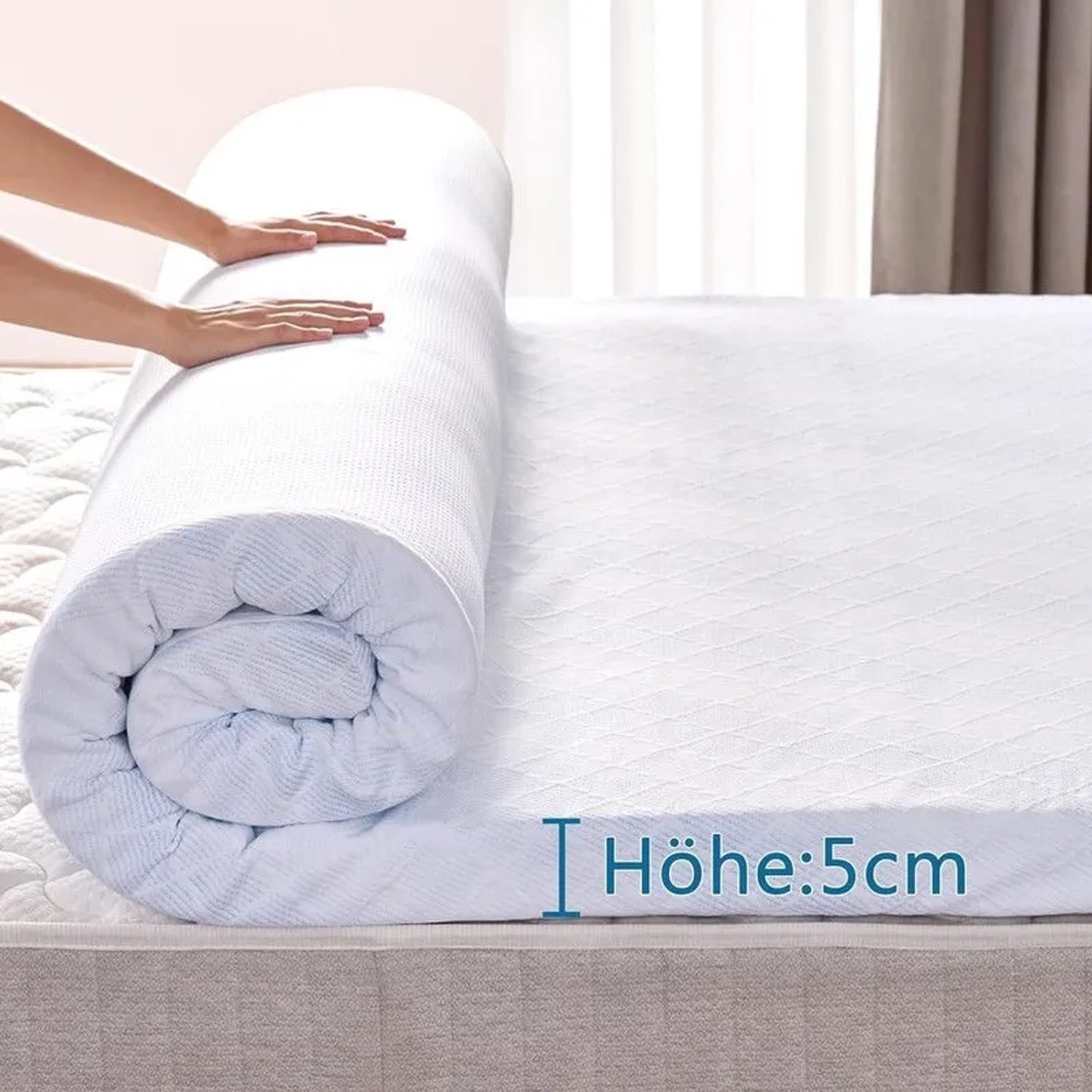 Wenta Gel-Memory-Schaum Topper mit 5-Zonen-Druckentlastung 180x200x5cm_2