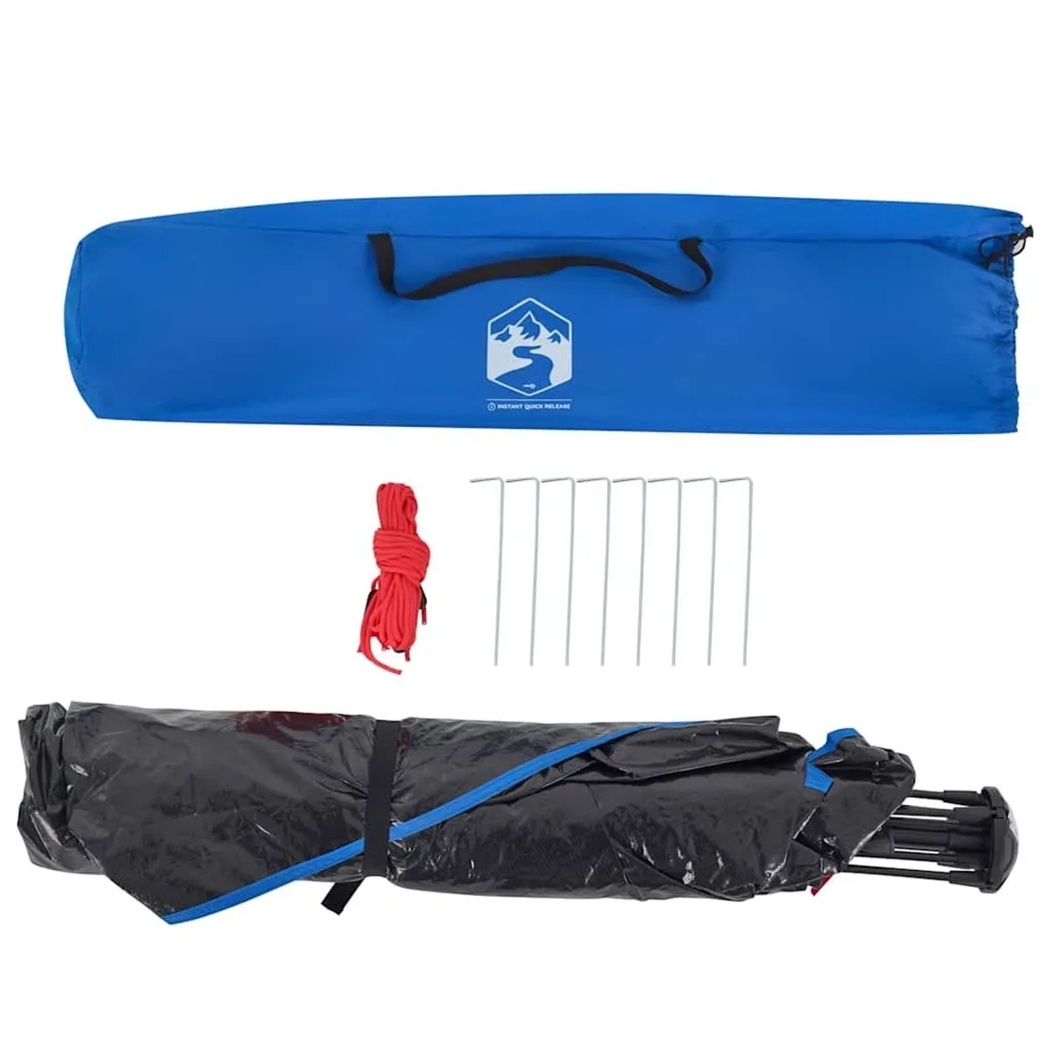 vidaXL Strandzelt 2 Personen Azurblau Quick Release Wasserdicht 4005299_10