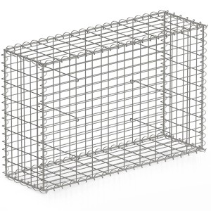 KARAT Gabionenkorb Lenox Steinkorb Zaun Sichtschutz Verzinkt 100 x 80 x 30 cm