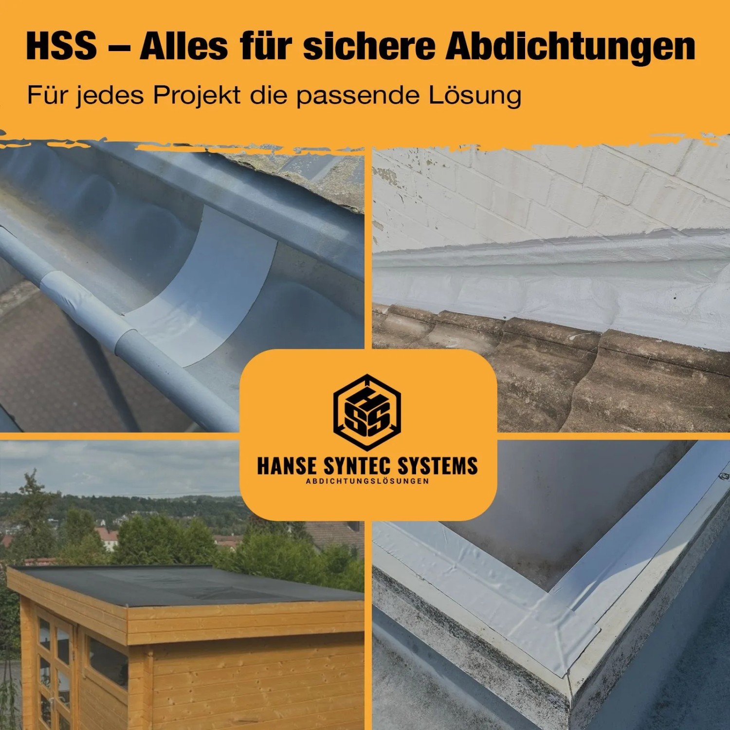HSS Dach Reparaturband: Anwendungen für sichere Bauabdichtungen an Dach, Rinne und Schuppen. Dauerhaft wasserdicht.