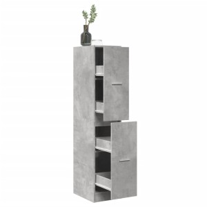 vidaXL Apothekerschrank Betongrau 30x41x144,5 cm Holzwerkstoff 855172