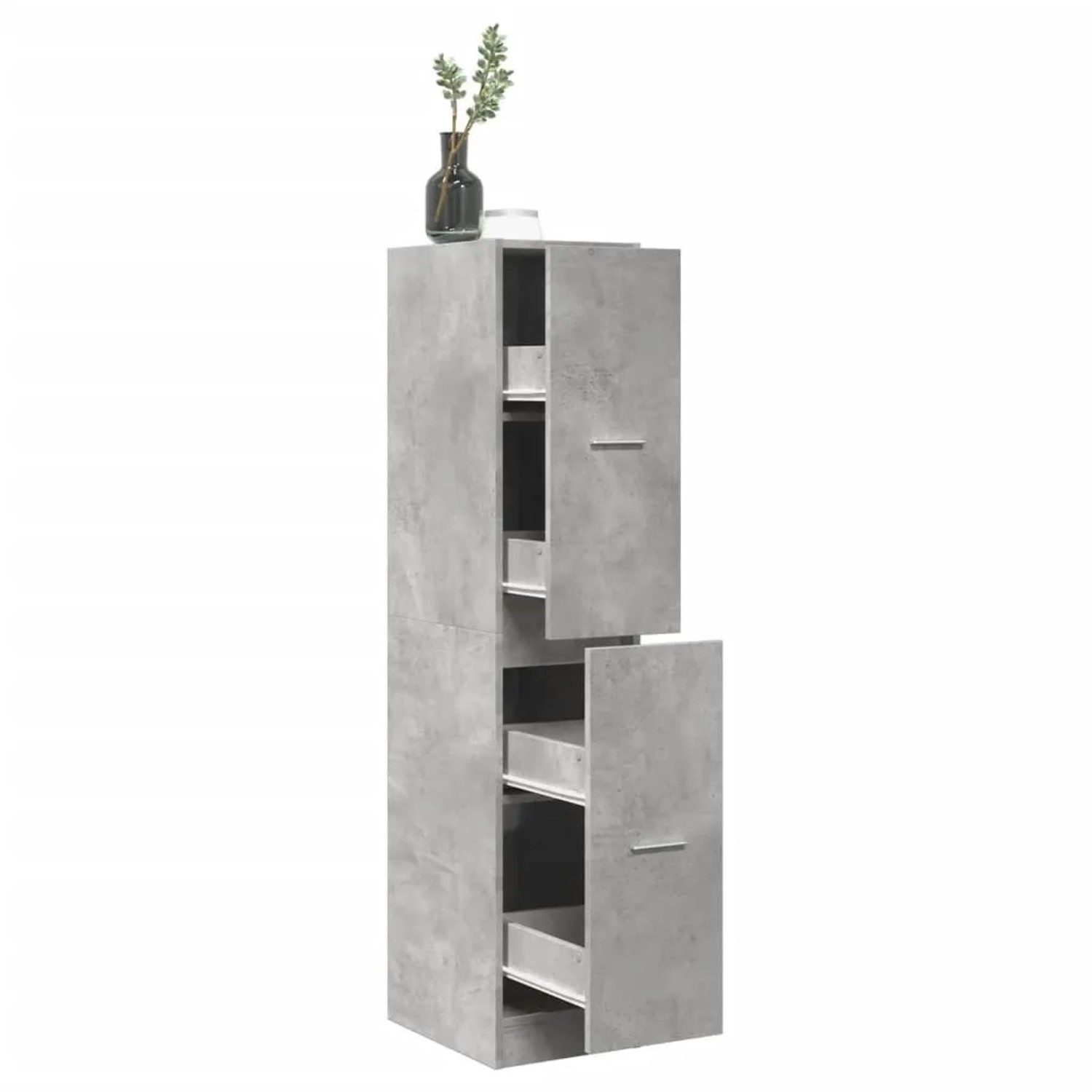vidaXL Apothekerschrank Betongrau 30x41x144,5 cm Holzwerkstoff 855172_2