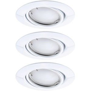 Paulmann Urail LED Einbaustrahler Set, 3 runde, weiße Smart Home Leuchten mit RGBW Funktion.