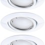 Paulmann Urail LED Einbaustrahler Set, 3 runde, weiße Smart Home Leuchten mit RGBW Funktion.