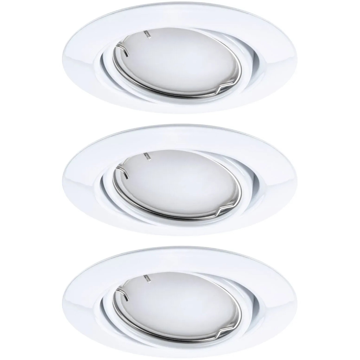Paulmann Urail LED Einbaustrahler Set, 3 runde, weiße Smart Home Leuchten mit RGBW Funktion.